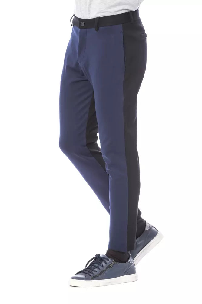 Verri Blue Viscose Men Pants