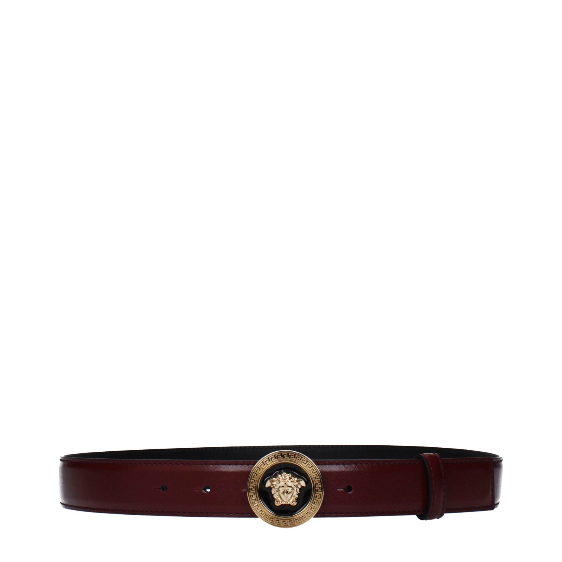 Versace Red Leather Regular Belt