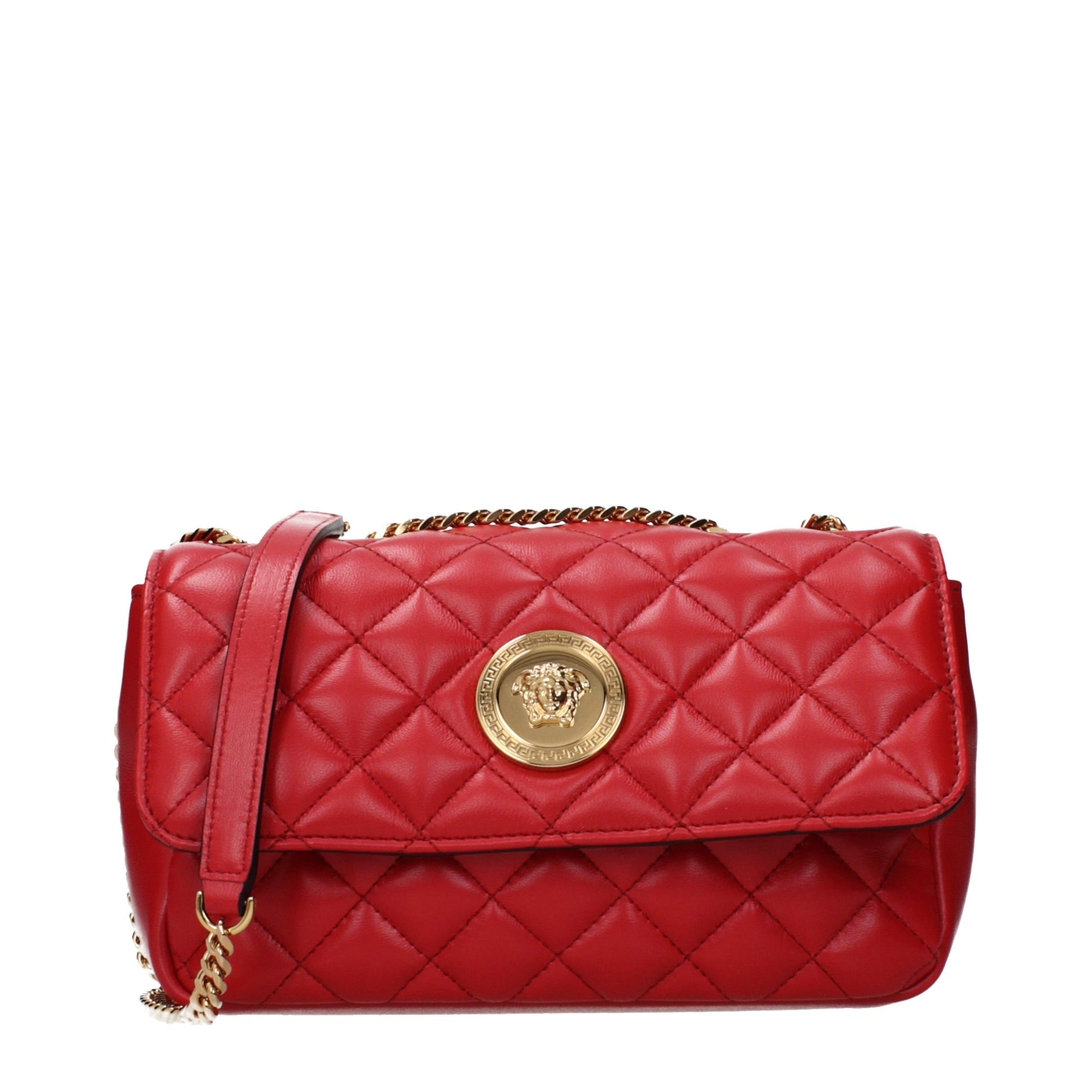 Versace Red Leather Shoulder Bag