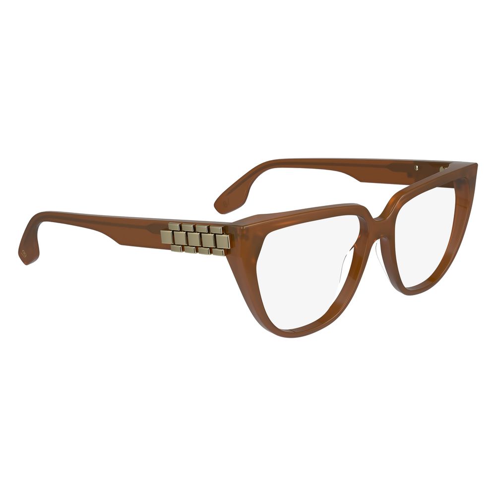 Victoria Beckham Brown Acetate Glasses Frames