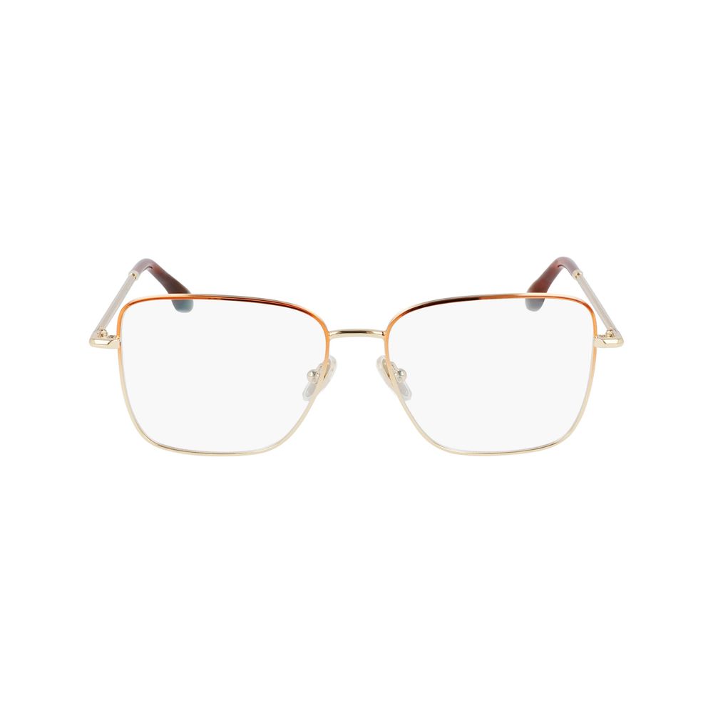 Victoria Beckham Brown Metal Glasses Frames