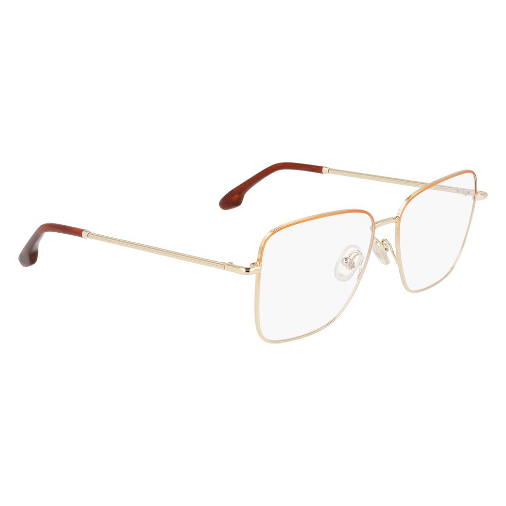 Victoria Beckham Brown Metal Glasses Frames