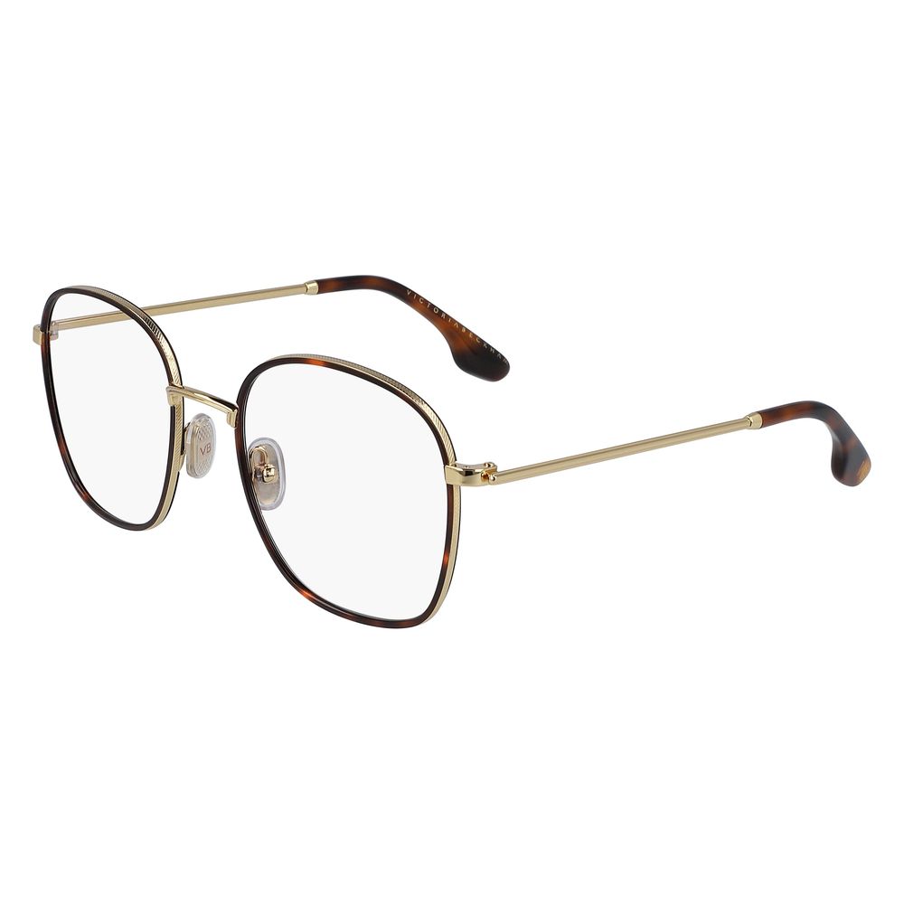 Victoria Beckham Brown Metal Glasses Frames
