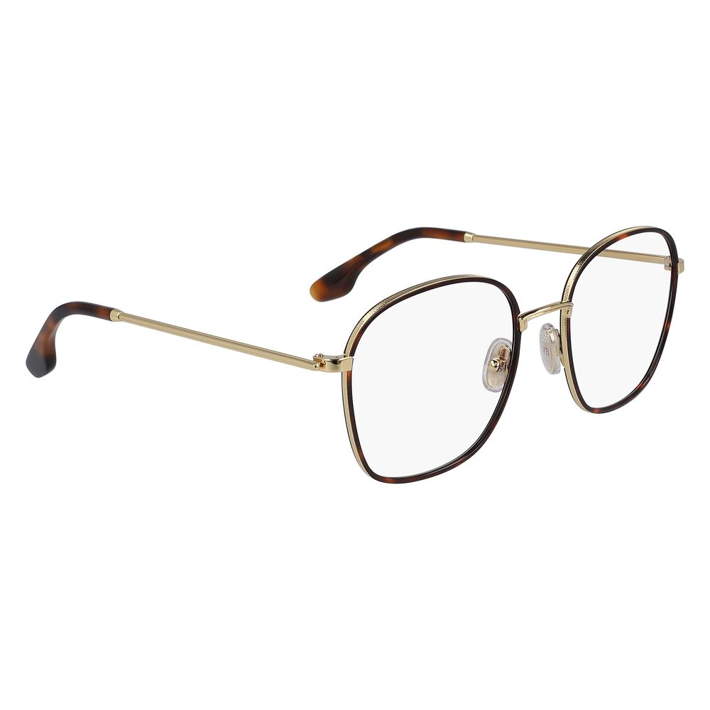 Victoria Beckham Brown Metal Glasses Frames