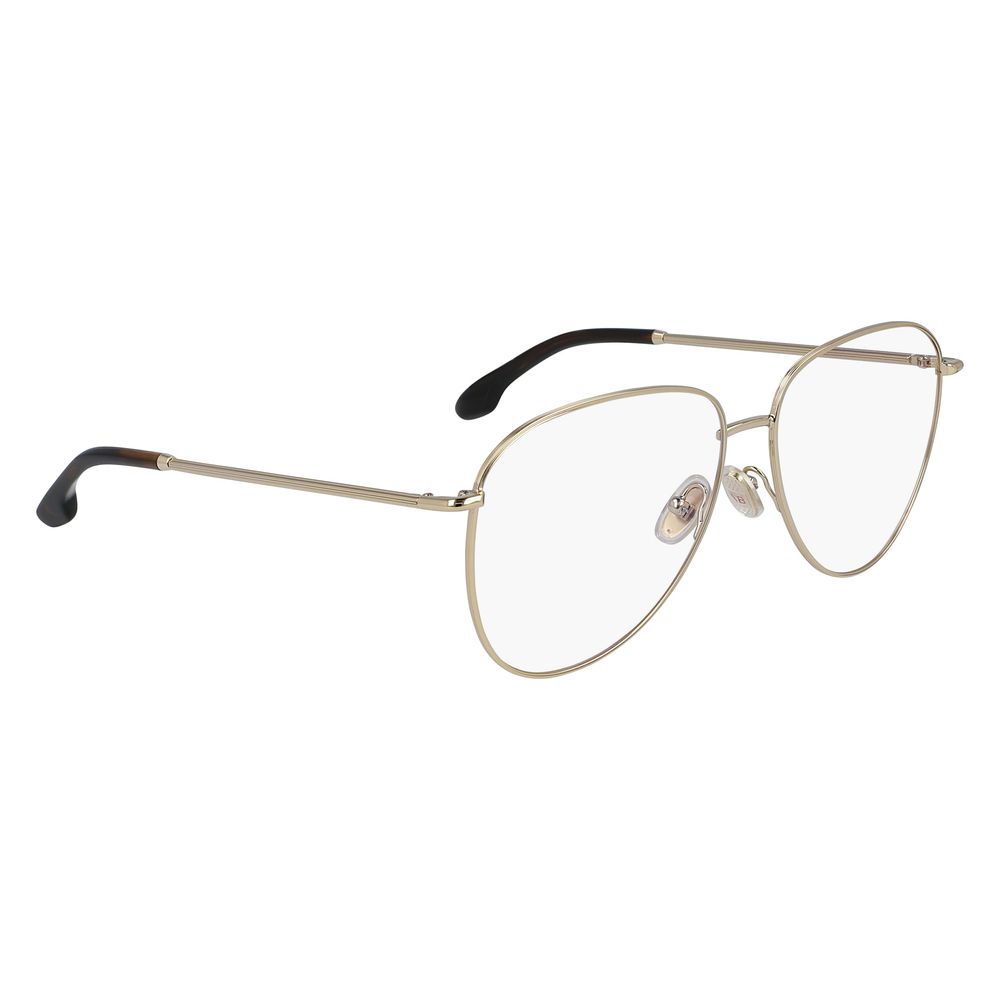 Victoria Beckham Gold Metal Glasses Frames