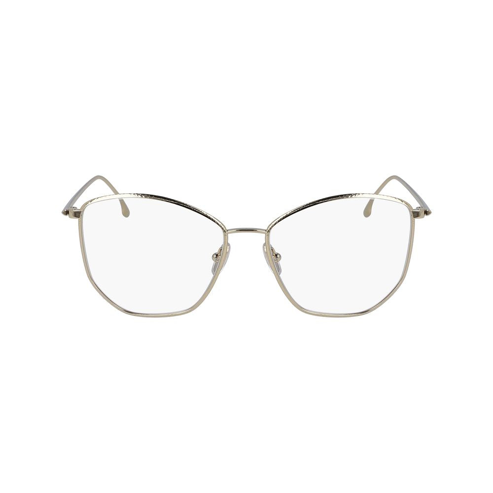 Victoria Beckham Gold Metal Glasses Frames