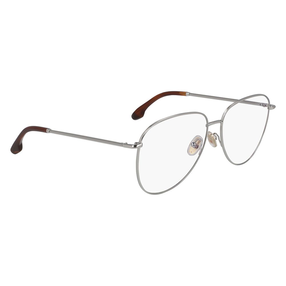 Victoria Beckham Gray Metal Glasses Frames