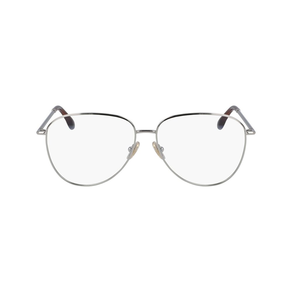 Victoria Beckham Gray Metal Glasses Frames
