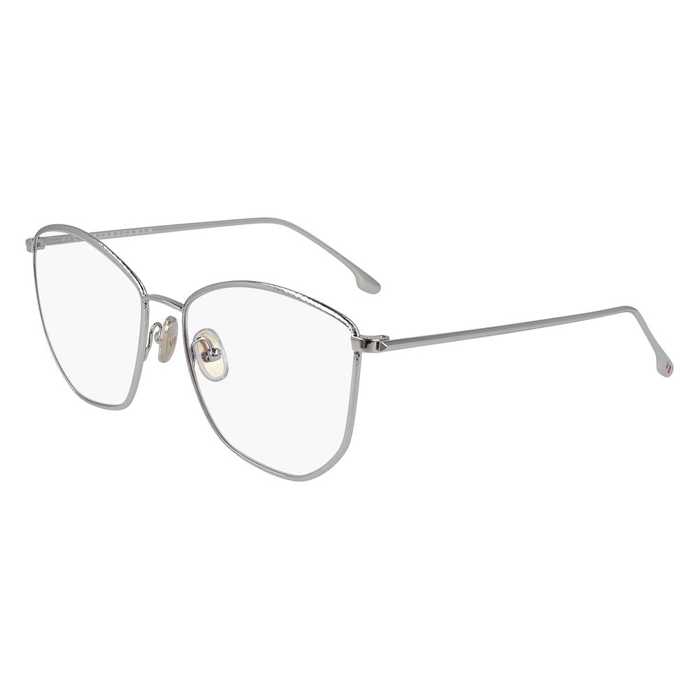Victoria Beckham Gray Metal Glasses Frames