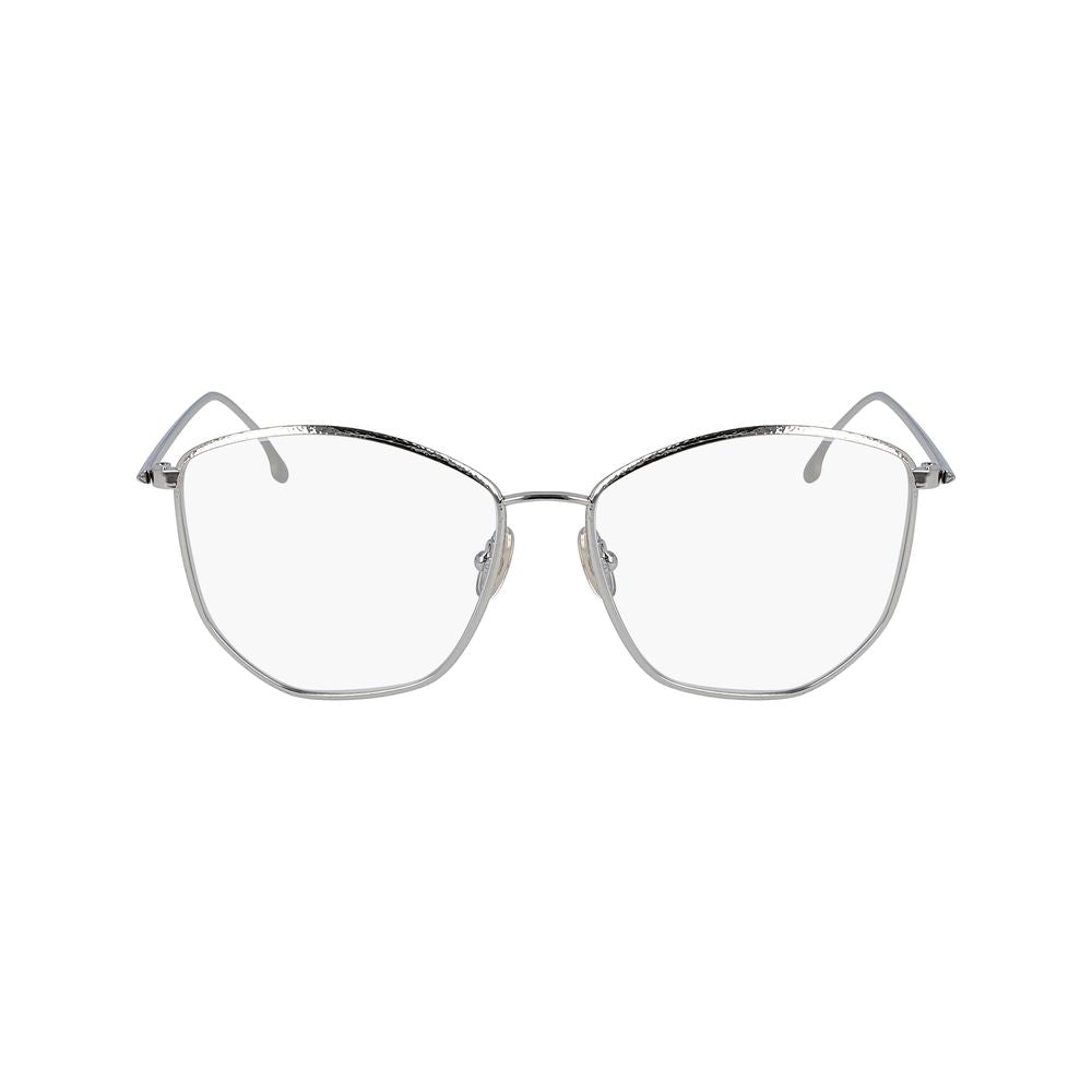 Victoria Beckham Gray Metal Glasses Frames
