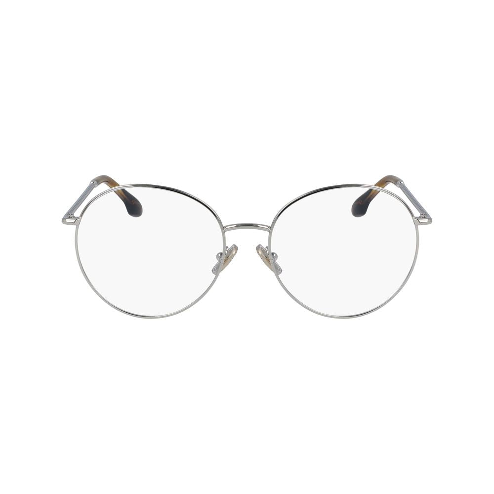 Victoria Beckham Gray Metal Glasses Frames