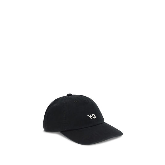 Y-3 Black Cotton Cap Baseball Hat