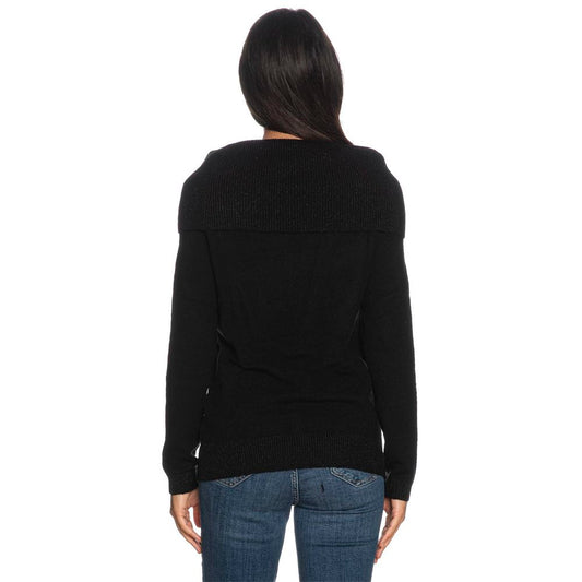 Yes Zee Black Viscose Sweater