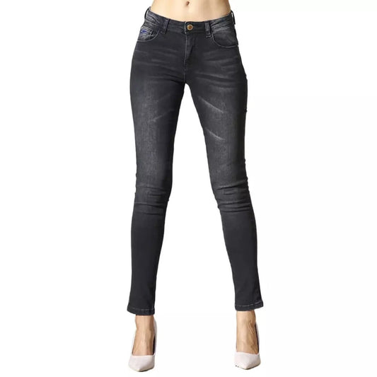 Yes Zee Chic Black Medium Waist Skinny Jeans