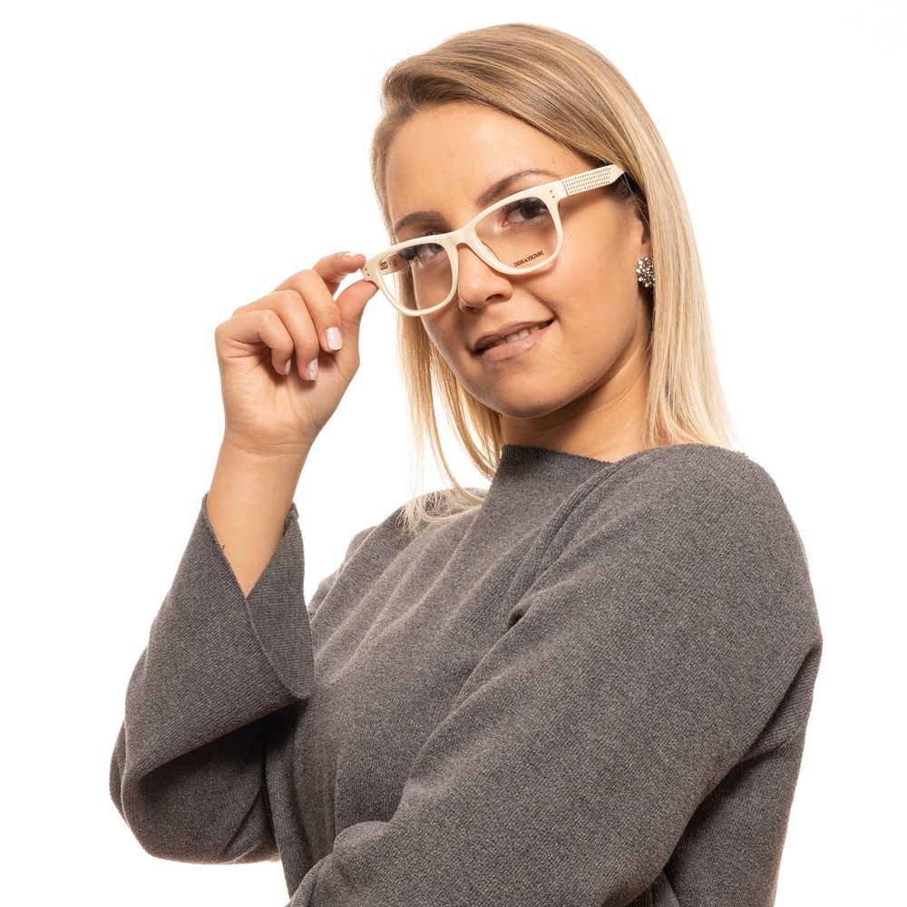 Zadig & Voltaire Cream Plastic Glasses Frames