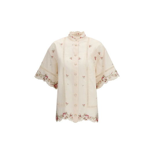Zimmermann Beige Linen Pattern Shirt