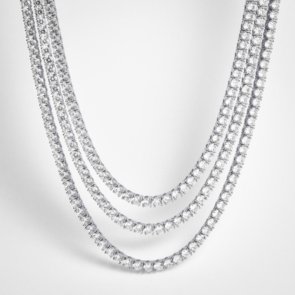 Sparkling Cubic Zirconia Tennis Necklace.